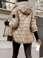 Lou - Giacca con cappuccio e patchwork a rombi