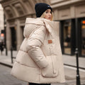 CityStyle - Cappotto invernale imbottito oversize con cappuccio da donna