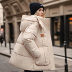 CityStyle - Cappotto invernale imbottito oversize con cappuccio da donna