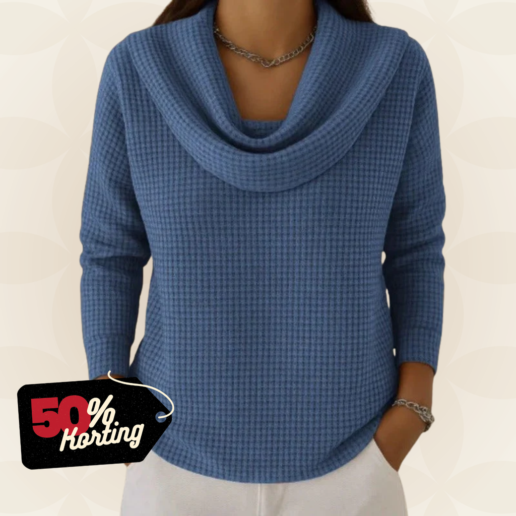 Lindsay – Maglione caldo con un elegante scollo a cascata