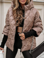 Lou - Giacca con cappuccio e patchwork a rombi