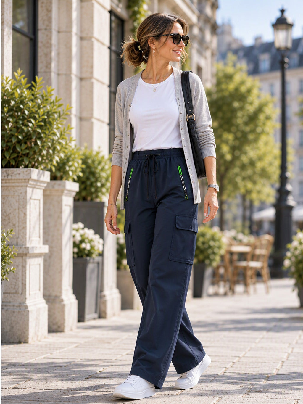 Pantaloni cargo vintage da donna con tasche – vestibilità ampia, traspiranti, vita regolabile ✨