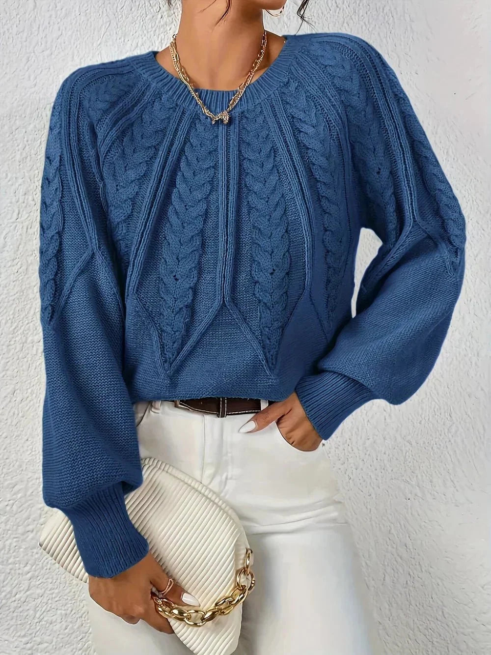 Rita | Maglia Elegante con Motivo Intrecciato