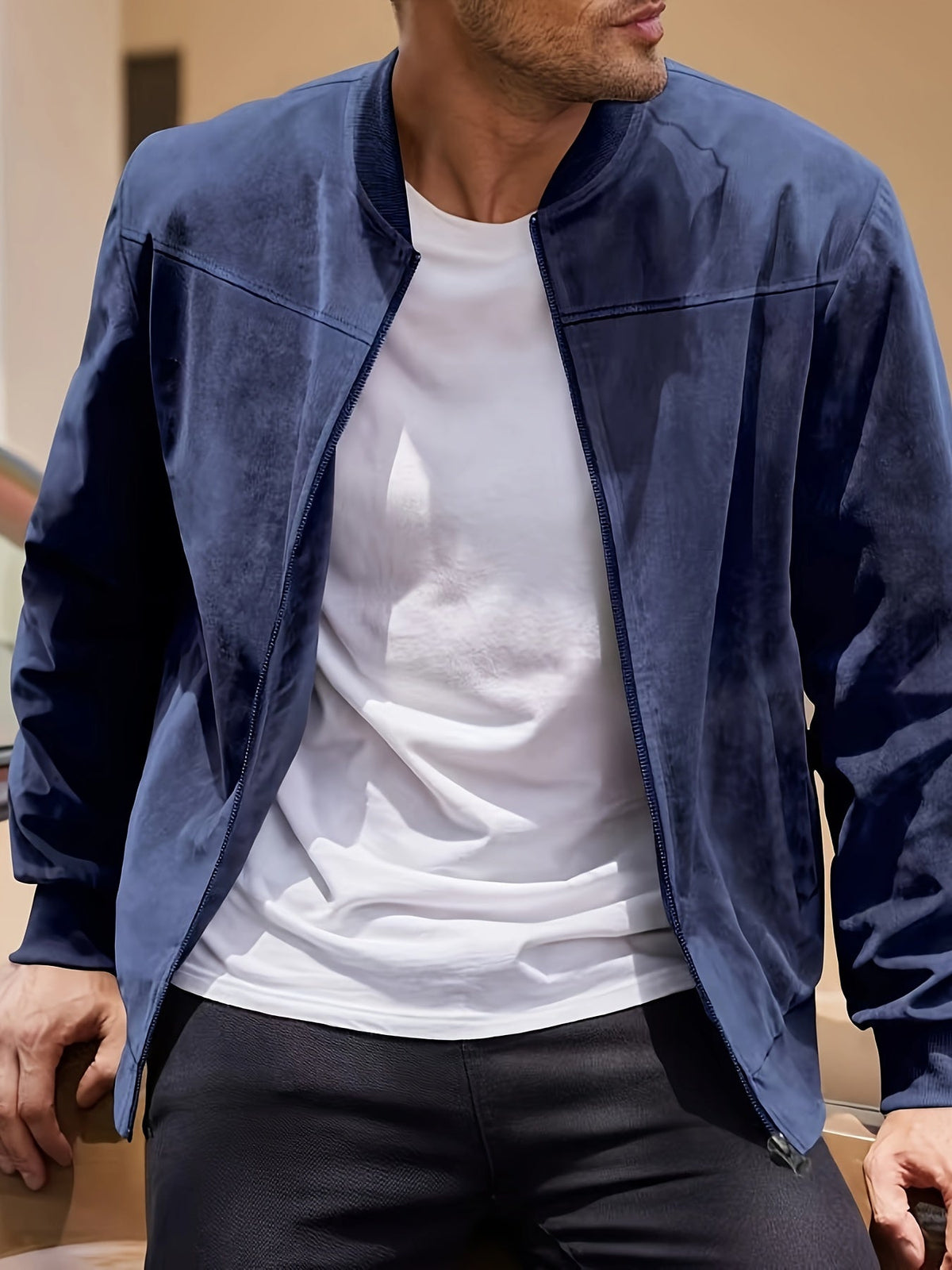 Laluna® | Gilet in Pelle Scamosciata con Zip