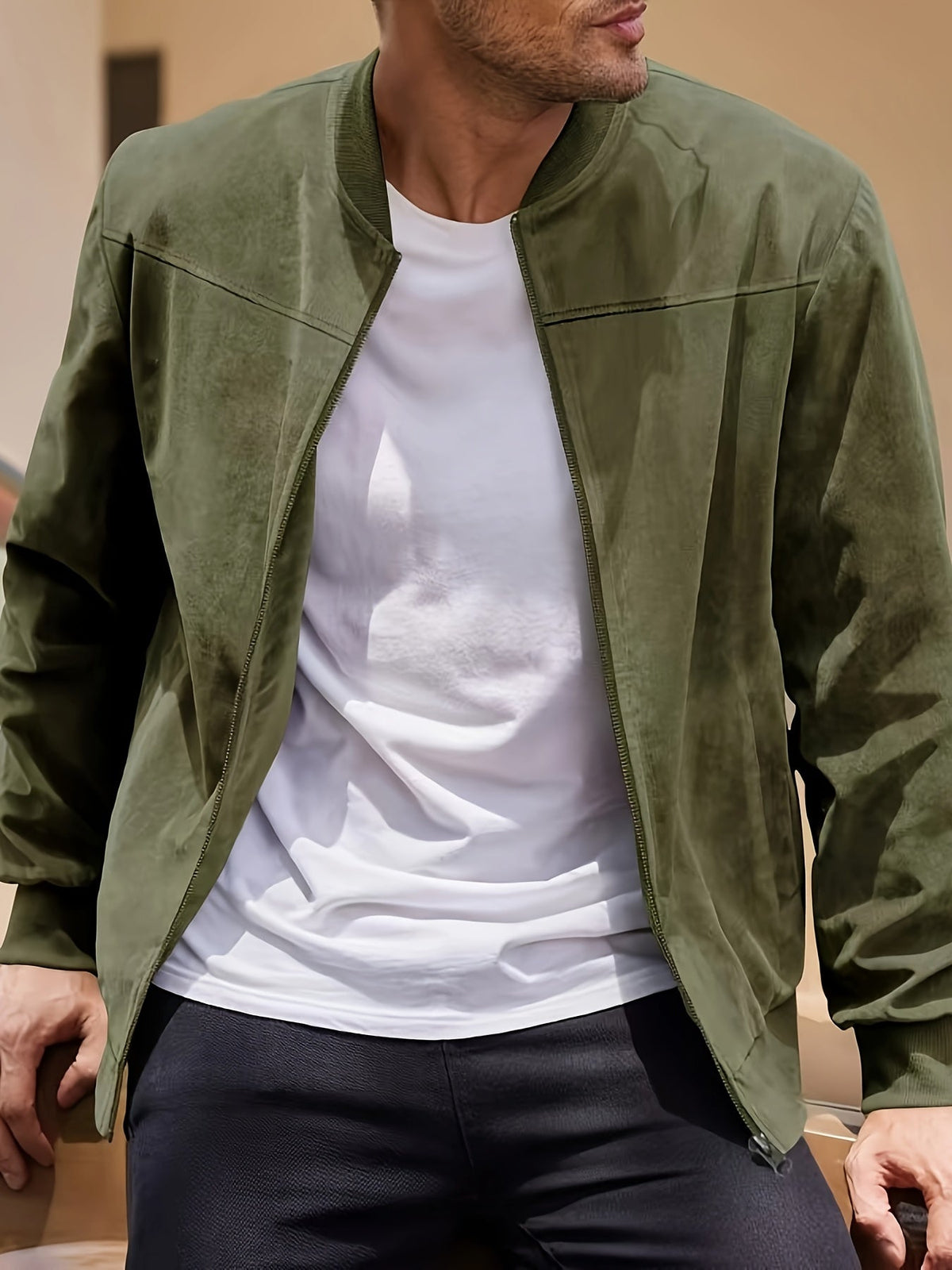 Laluna® | Gilet in Pelle Scamosciata con Zip
