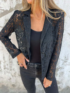 Aurora – blazer in pizzo trasparente