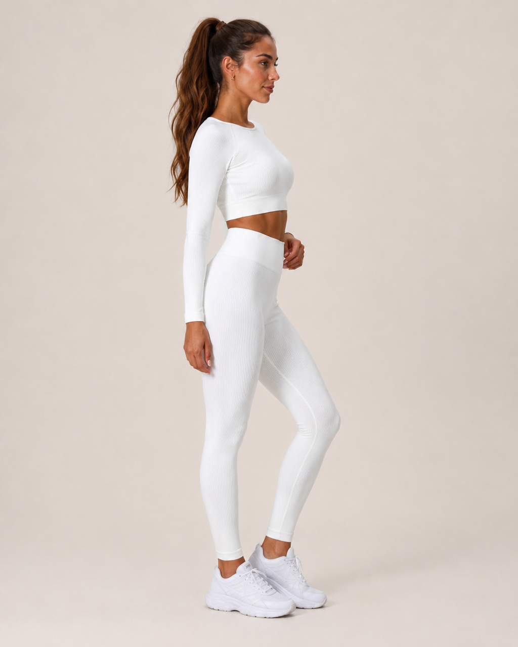 Set da yoga senza cuciture con top corto e leggings da donna – Keona