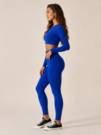 Set da yoga senza cuciture con top corto e leggings da donna – Keona
