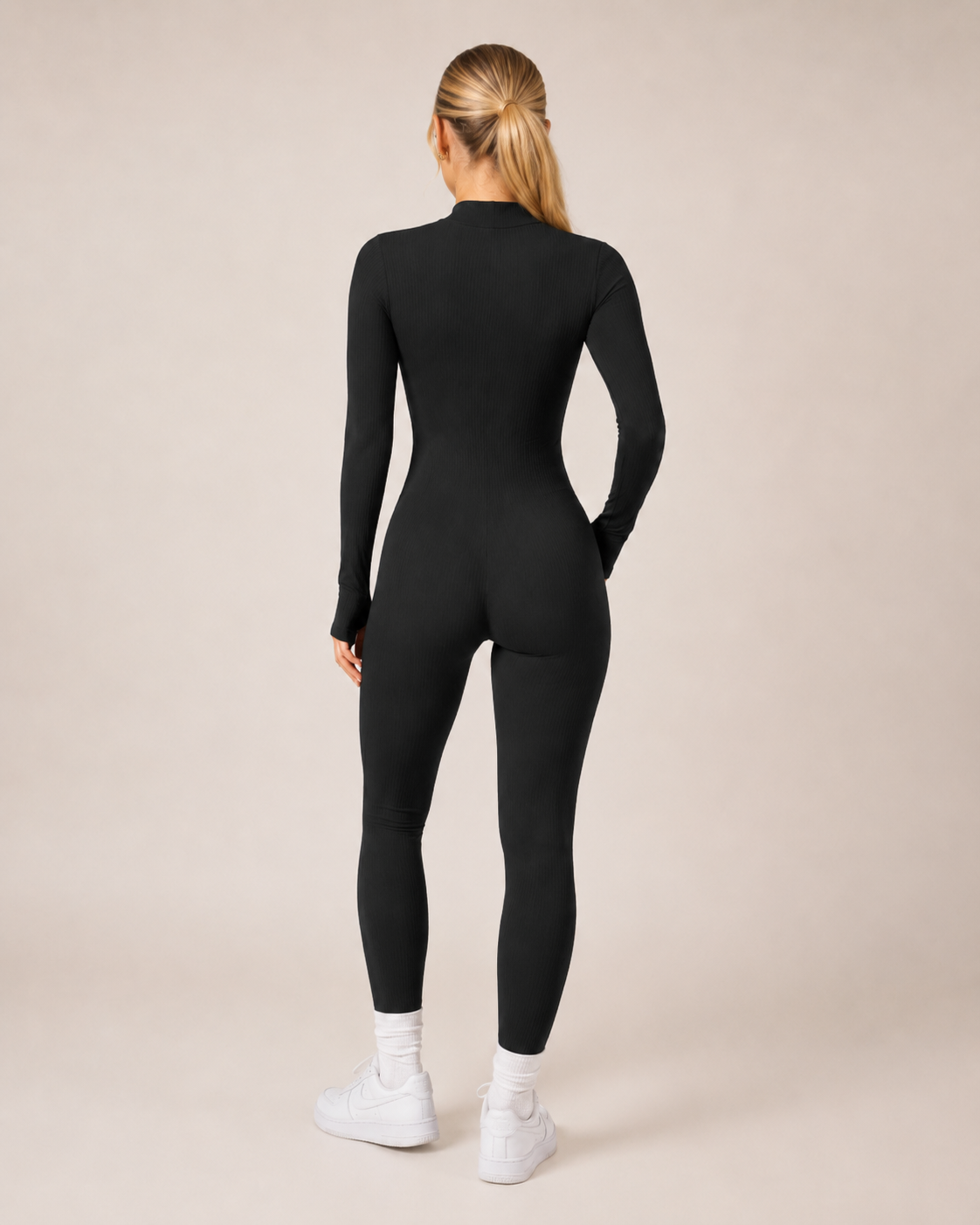 Tuta sportiva senza cuciture con cerniera da donna – Kalia
