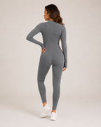 Tuta sportiva senza cuciture con cerniera da donna – Kalia