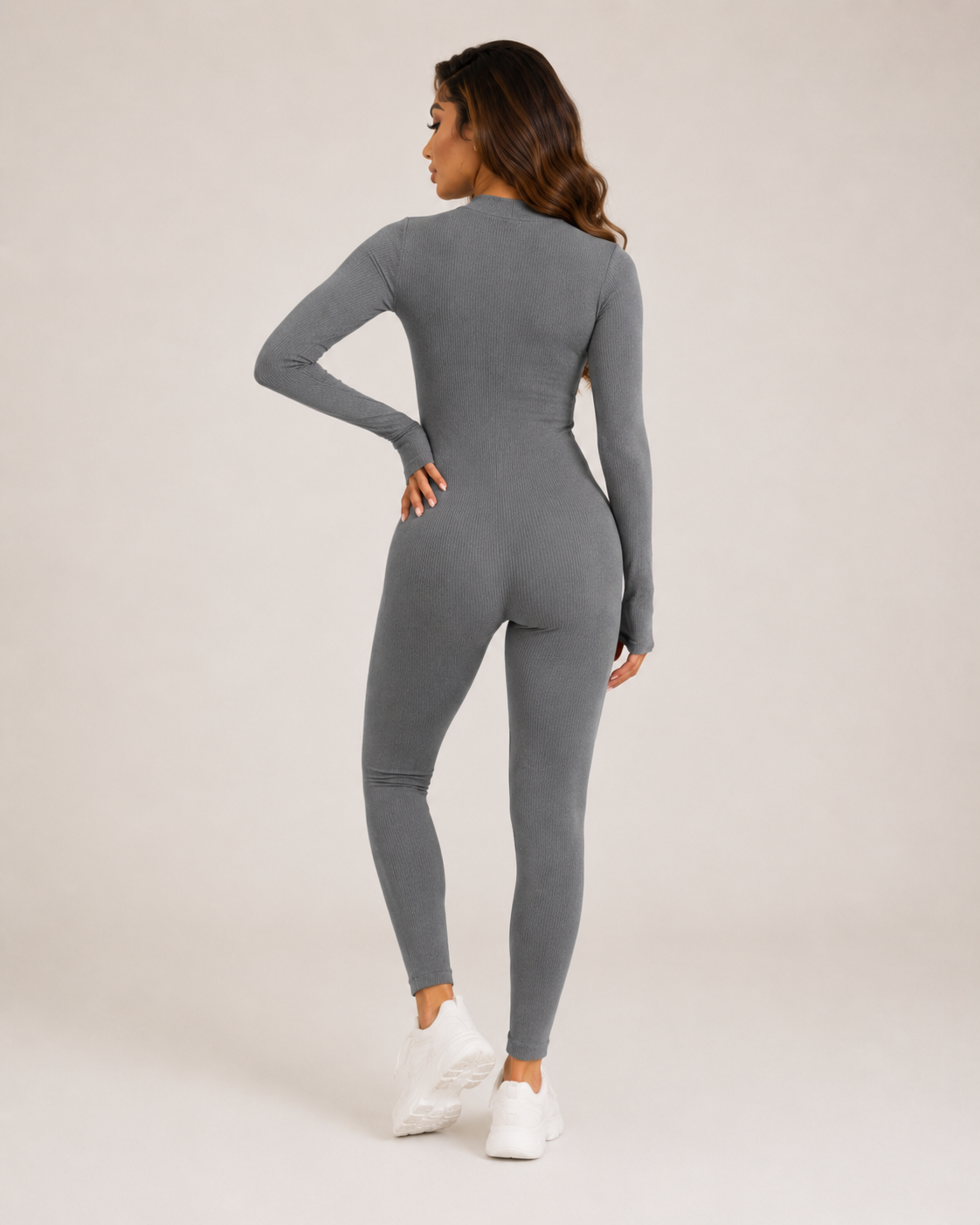 Tuta sportiva senza cuciture con cerniera da donna – Kalia
