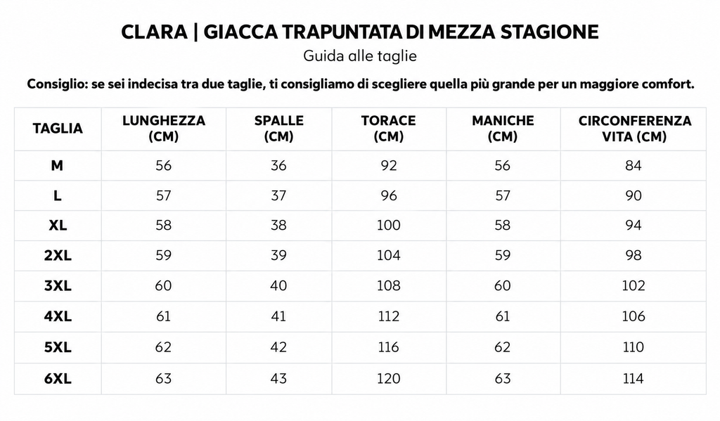 CLARA | Giacca trapuntata da mezza stagione