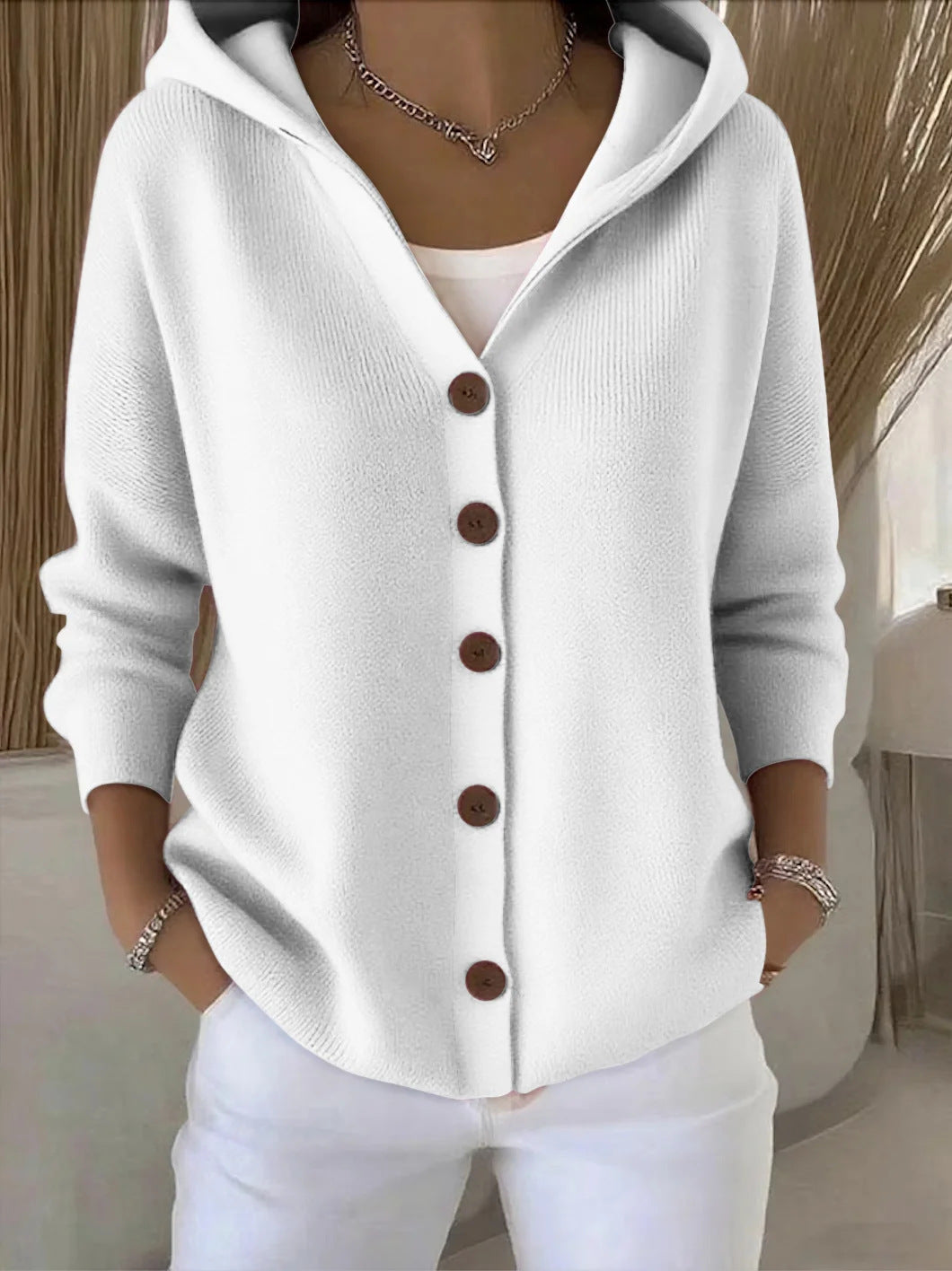 Rocío | Giacca lavorata a maglia con cappuccio