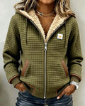 Kennedy – felpa trapuntata verde salvia con zip e cappuccio