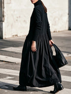 Celinne – abito lungo oversize con collo alto