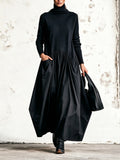 Celinne – abito lungo oversize con collo alto
