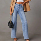 Celeste – pantaloni in denim a gamba larga
