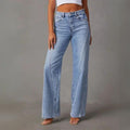 Celeste – pantaloni in denim a gamba larga