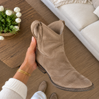 Charlotte – stivaletti effetto camoscio con plantare ergonomico