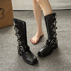 Stivaletti da moto da donna alti in stile britannico - Freedom Boots