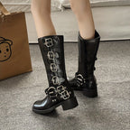 Stivaletti da moto da donna alti in stile britannico - Freedom Boots