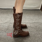 Stivaletti da moto da donna alti in stile britannico - Freedom Boots