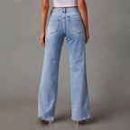 Celeste – pantaloni in denim a gamba larga