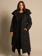 Calenza – cappotto lungo trapuntato con cintura
