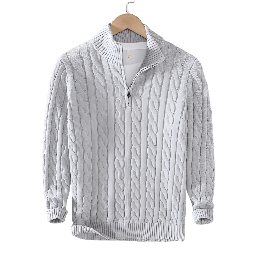 Anthony | Pullover torciglione mezza zip