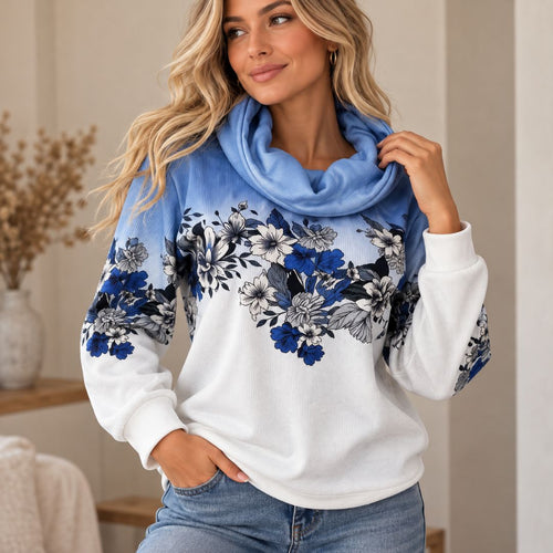 Alora | Maglione a fiori con scollo morbido