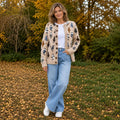 Zaira | Cardigan artistico con gatti