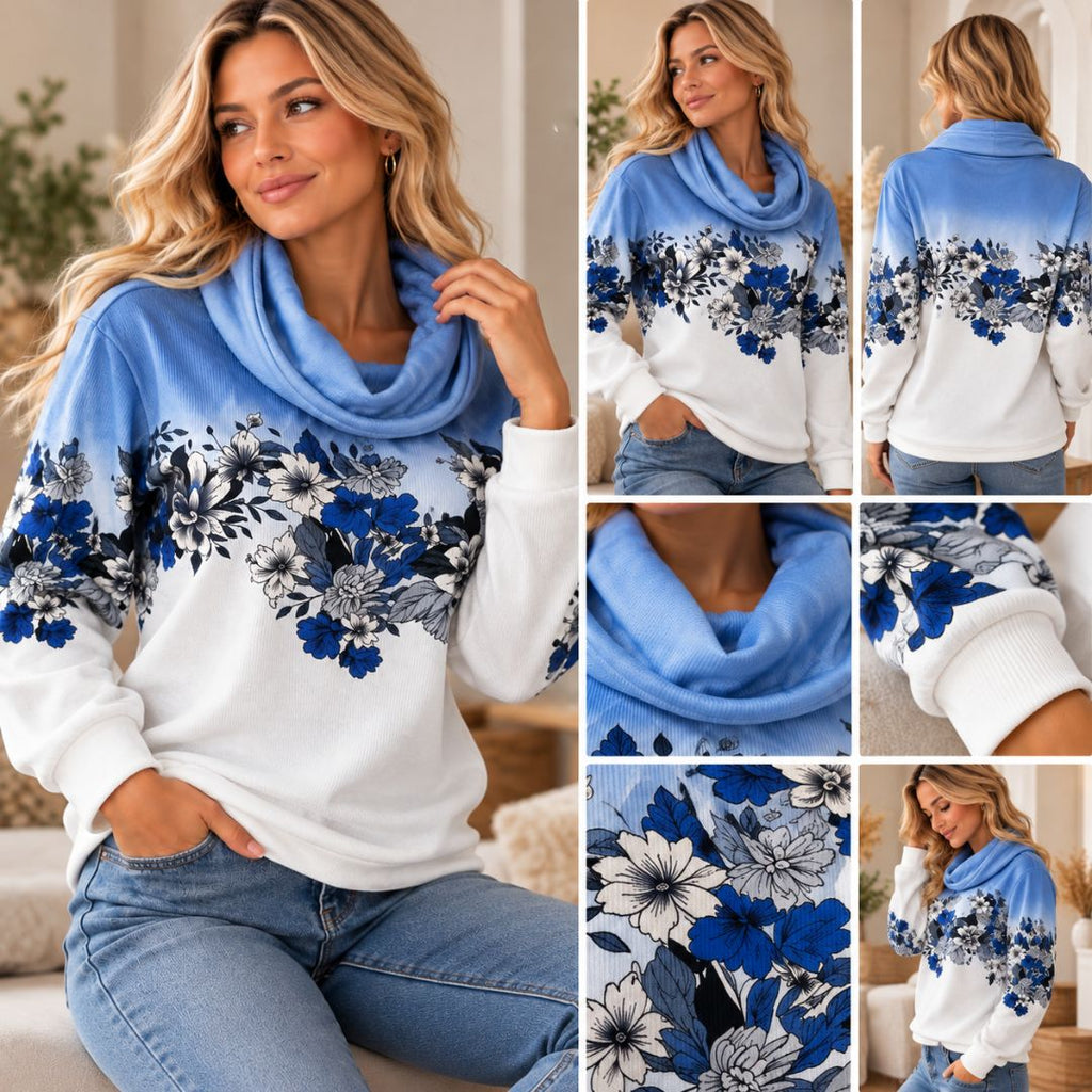 Alora | Maglione a fiori con scollo morbido
