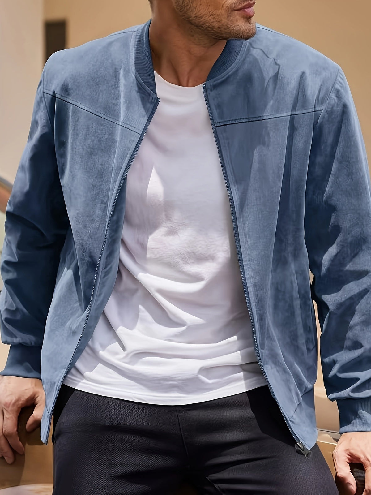 Laluna® | Gilet in Pelle Scamosciata con Zip