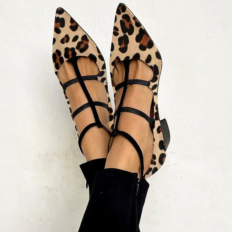 Franca – scarpe con tacco e cinturino leopardate