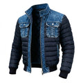 Giacca di jeans imbottita classica da uomo