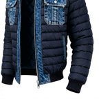 Giacca di jeans imbottita classica da uomo