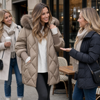 Wovella - Parka trapuntato con cappuccio in pelliccia sintetica