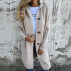 Cardigan Chic Lungo con Apertura Frontale