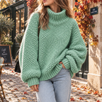 Rosaria - Maglione a collo alto verde acqua