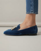 Vittoria – mocassini in velluto blu