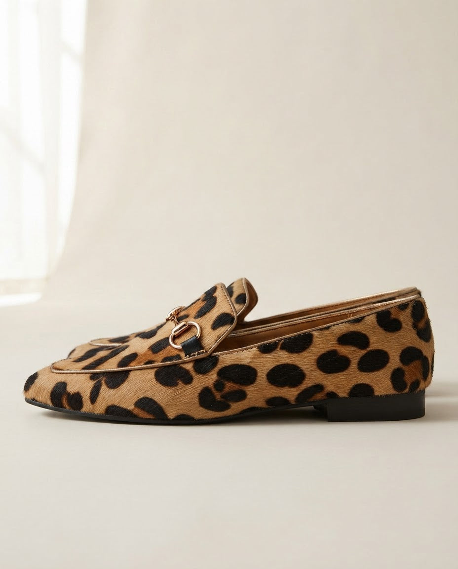 Serena – mocassini leopardati con morsetto