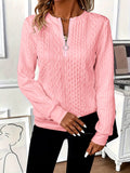 Lorenza™ | Maglione a Treccia con Collo Alto e Zip