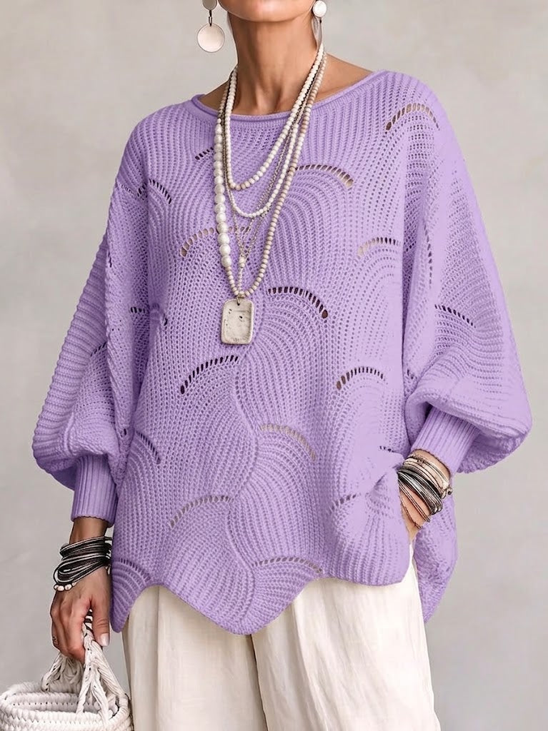 Elize | Maglione lavorato a maglia con motivo a onde