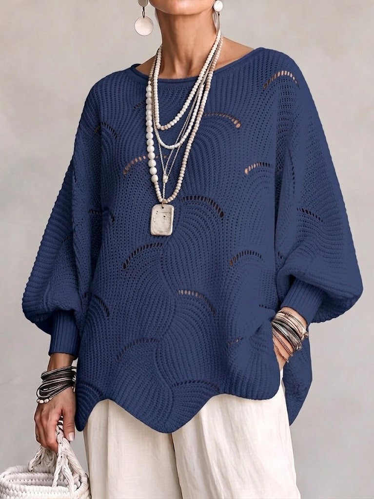 Elize | Maglione lavorato a maglia con motivo a onde