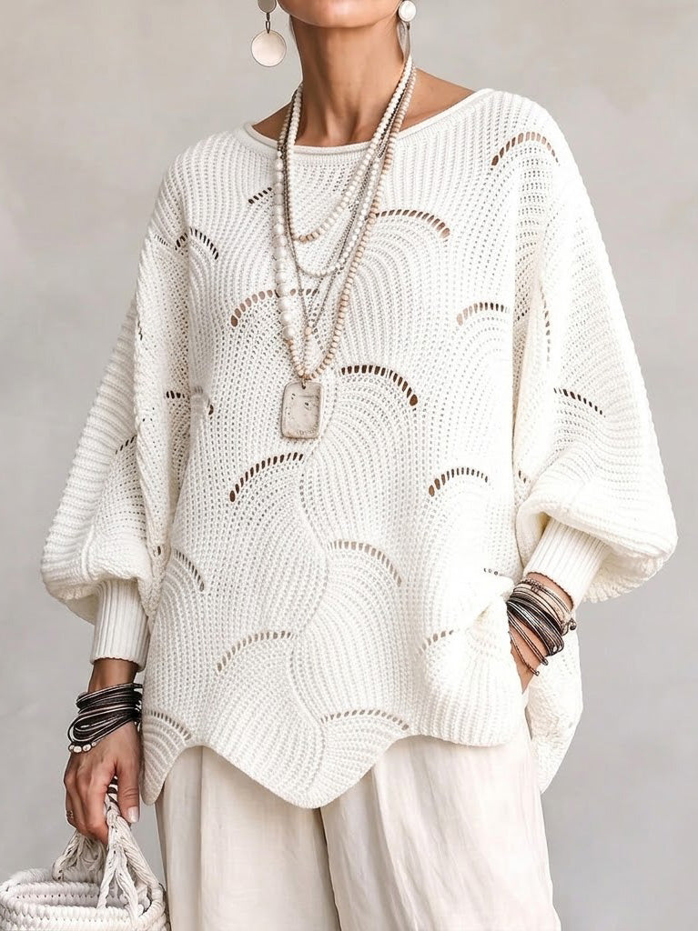 Elize | Maglione lavorato a maglia con motivo a onde