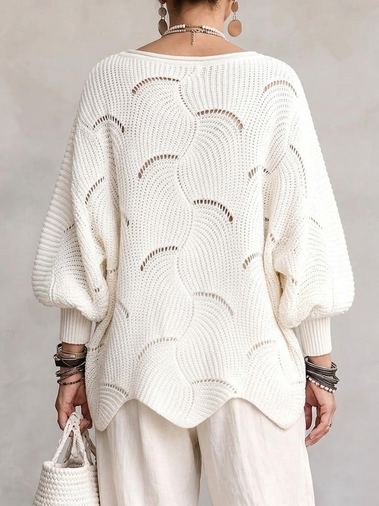 Elize | Maglione lavorato a maglia con motivo a onde
