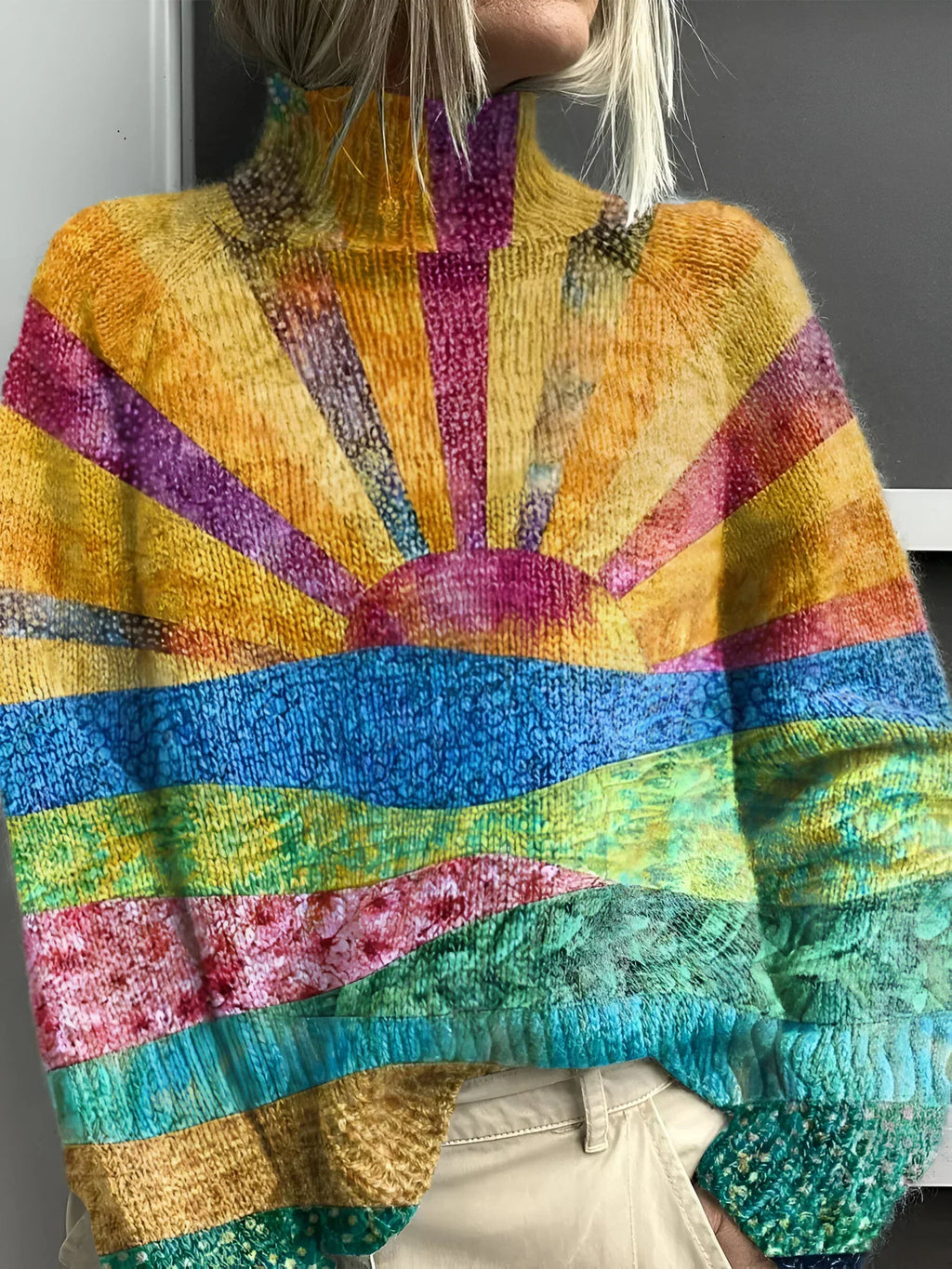 Odelia™ | Maglione a collo alto colorato