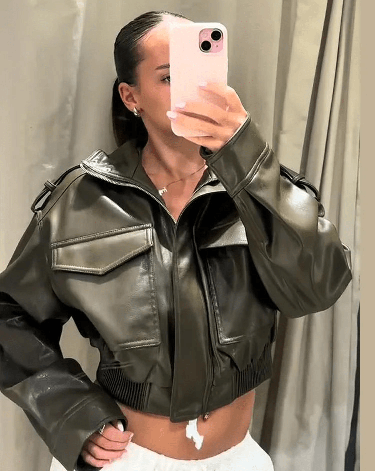 Giacca bomber Brianna in ecopelle