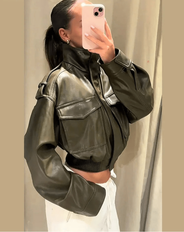 Giacca bomber Brianna in ecopelle