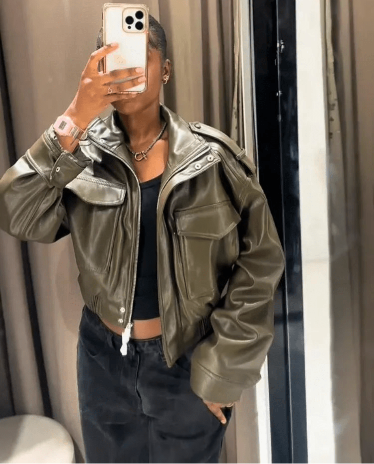 Giacca bomber Brianna in ecopelle